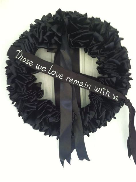 Wreath Mourning Wreath Black Ribbon 20 Inch Sympathy In Remembrance In