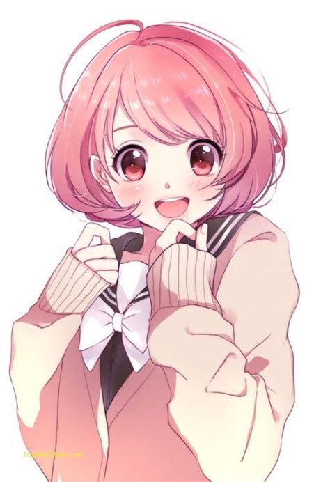 Lovely Cute Short Anime Hairstyles Pink Hair Anime Anime Girl Short