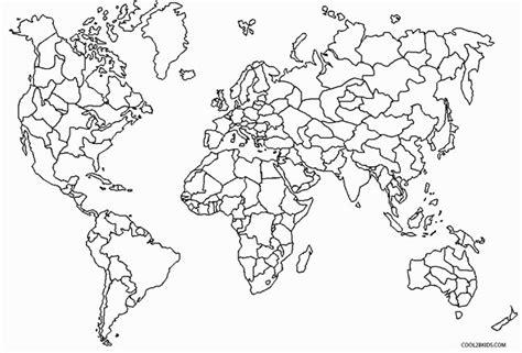 Kolorowanki Mapą Świata Darmowe Do Druku