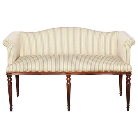 Upholstered Settee In Narrow Form At 1stdibs
