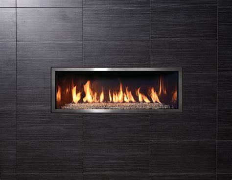 Sleek In Steal The Fullview Modern Linear Gas Fireplace Fireplace