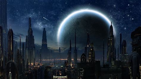 Star Wars Cityscapes Futuristic Spacescape Coruscant Video Games Star