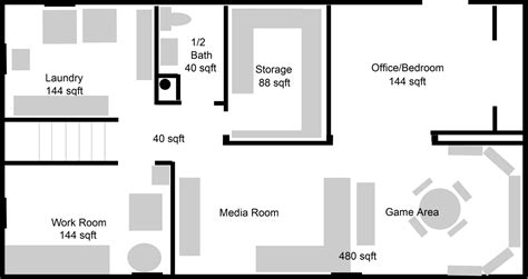 Finished basement layout simple basement floor plans. Basement Planning: THE Plan | Basement floor plans ...