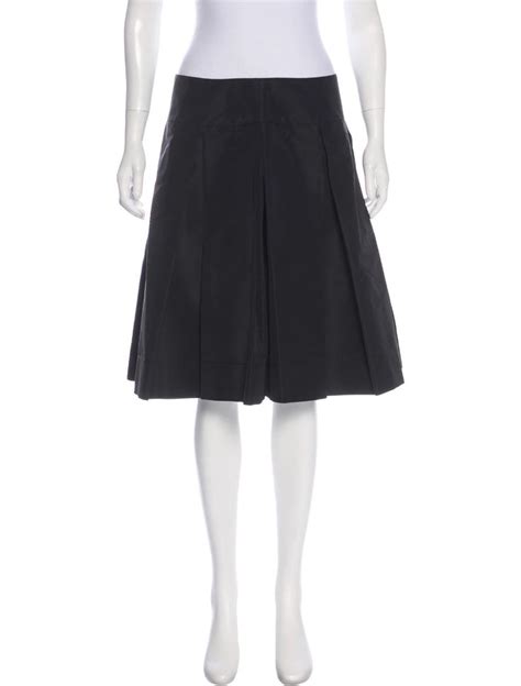 Prada Pleated Knee Length Skirt The Realreal 21 Usd Shipped With