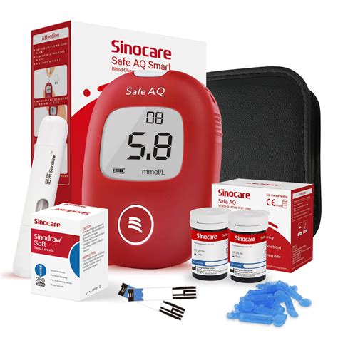 Buy Sinocare Es Testing Kit Blood Glucose Monitor Safe Aq Smart