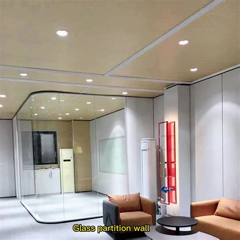 Guangzhou Factory Room Divider Office Glass Wall Partitions Explosion