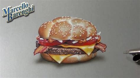 Drawings of food that is so realistic that you start drooling just by a look, it's really like watching a photo and is completely gorgeous. Drawing Time Lapse: McDonald's McHeaton (2 of 5 burgers ...
