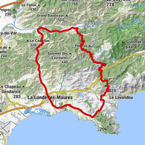 Bormes Les Mimo Bergfex Rennrad Tour Provence Alpes Côte Dazur