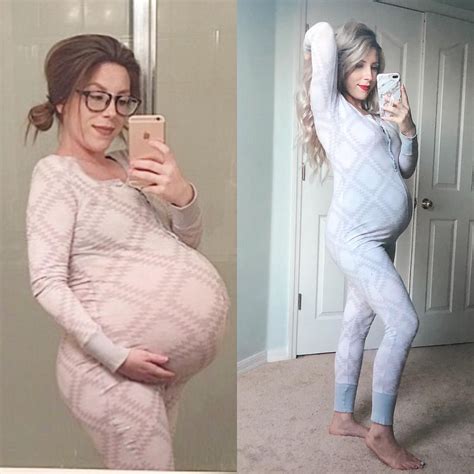 Triplets Compared To Singleton Pretty Pregnant Big Pregnant
