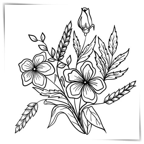 Dibujos De Flores Para Colorear A4 🥇 Dibujo Imágenes