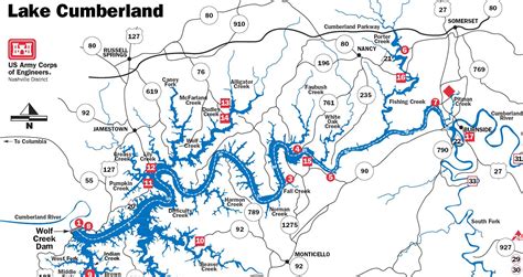 Detailed Map Of Lake Cumberland
