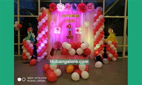 Princess Theme Paper Flowers Birthday Party Decoration Bangalore