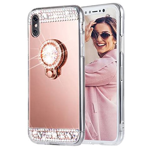 Rose Gold Iphone X Case Caka Iphone Xs Glitter Case Rhinestone
