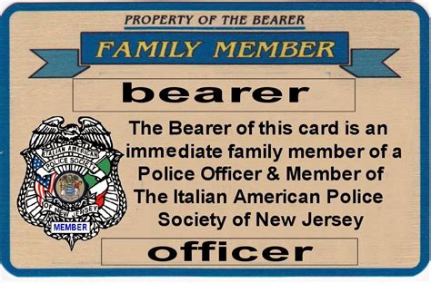 We will never ask you for an id card via reddit mail or. Gold Courtesy Cards | Italian American Police Society of New Jersey