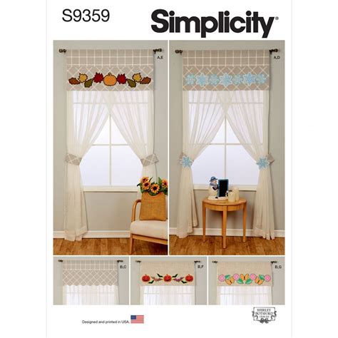 Seasonal Window Decor Simplicity Sewing Pattern 9359 One Size Sew