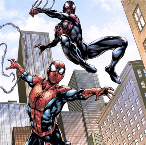 Peter Parker And Miles Morales Superhero Art Spiderman Marvel Dc