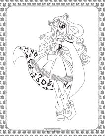 Monster High Toralei Stripe Coloring Page