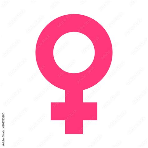Female Sex Symbol Vector Icon In Flat Style Women Gender Illustration On White Isolated