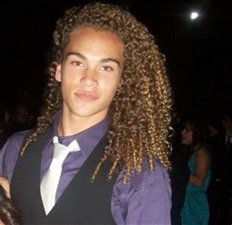 No lace ebingoo brown wigs for women long curly synthetic wig with widow peak caramel hair wig with highlighted tips. DeAndre Brackensick and his Long Curly Hair! - The ...
