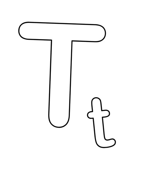 Letter z coloring sheet in.pdf format! Letter T coloring pages to download and print for free