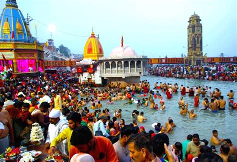 Hindu Devotees In Large Numbers Take Holy Dip In The River Ganga