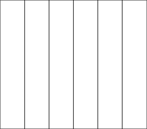 Printable 6 Column Chart