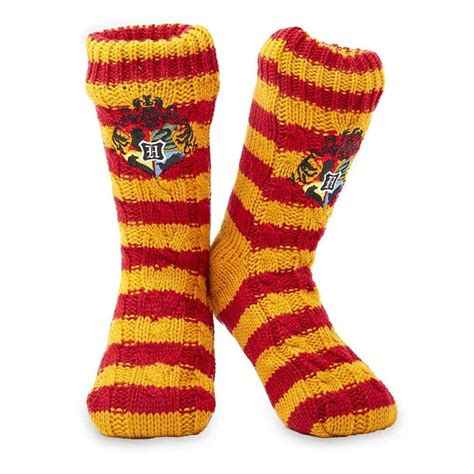 Harry Potter Fluffy Slipper Socks Gryffindor Deluxe Knitted Slipper