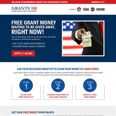 The Best Government Grants Landing Page Design Templates