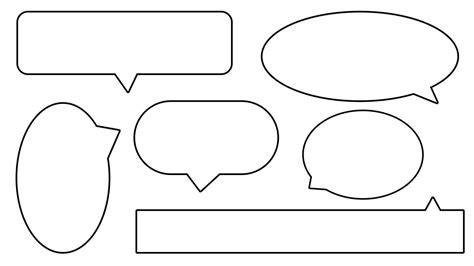 Collection Of Blank White Speech Bubble Text Box Conversation Box