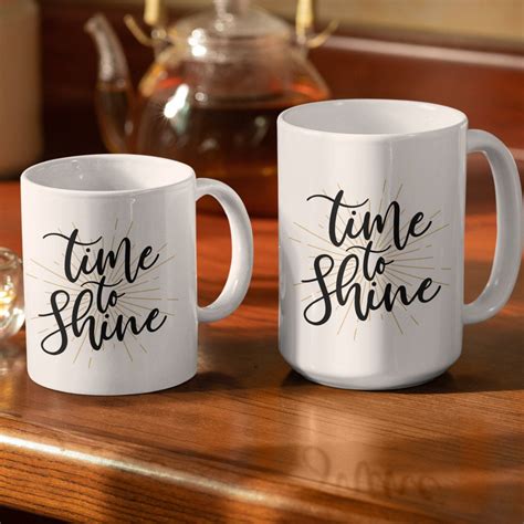 Time To Shine Coffee Mug T For Her Inspirational Mug Etsy