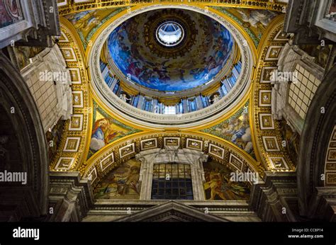 Interior Of Saint Peters Basilica Vatican City Rome Italy Stock Photo