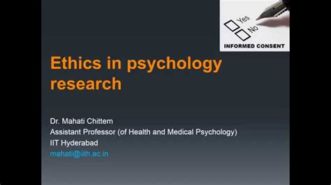 Ethics In Psychology Research Youtube