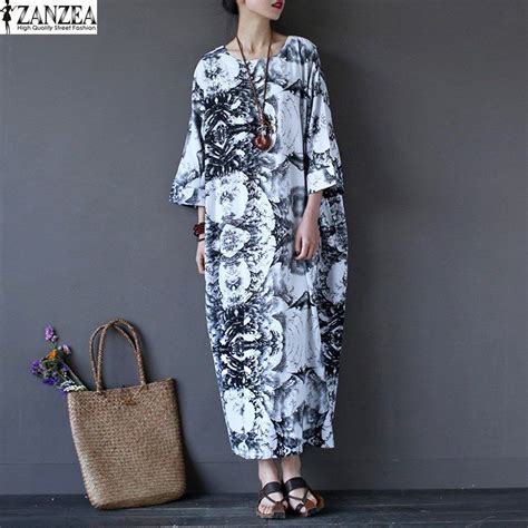 2017 Zanzea Summer Womens Oversized Batwing Sleeve Random Floral Print