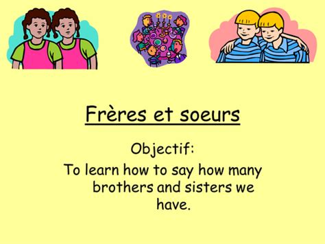 Siblings French Teaching Resources