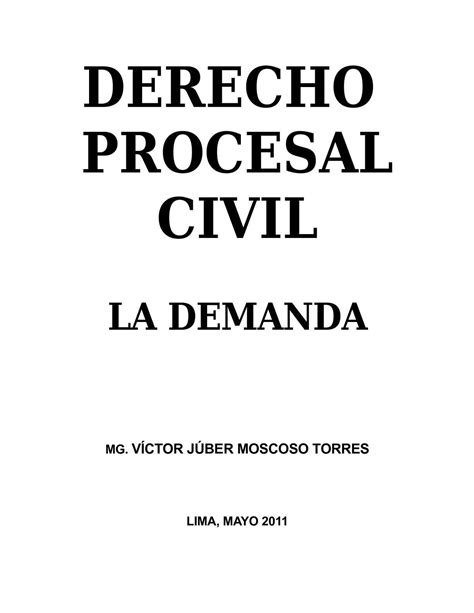 Derecho Procesal Civil La Demanda Calameo Downloader