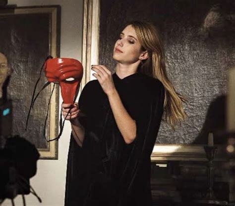 Emma Roberts Behind The Scenes Of American Horror Story Coven