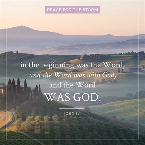 In The Beginning Was The Word Peace For The Storm