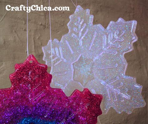 Glittered Resin Snowflakes Crafty Chica