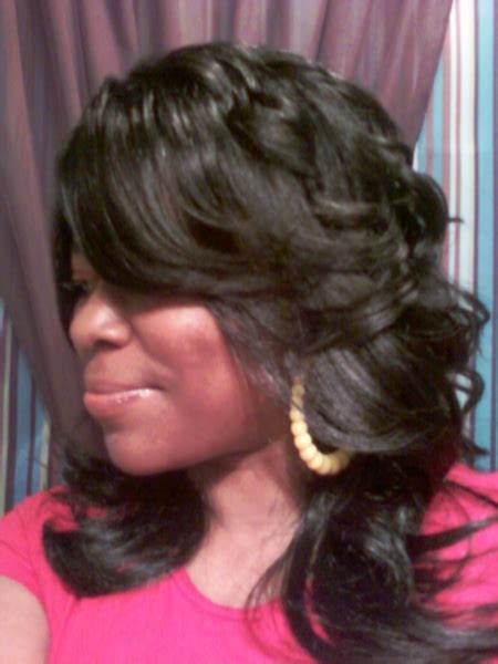 It was designed for straight hair. long layered and feathered wig hairstyle for black women ...