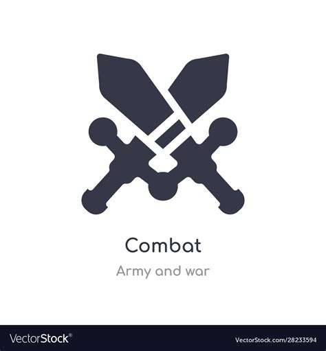 Combat Icon Isolated Icon From Army Royalty Free Vector