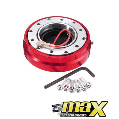 Momo Steering Wheel Hub Quick Release Kit Red Max Motorsport