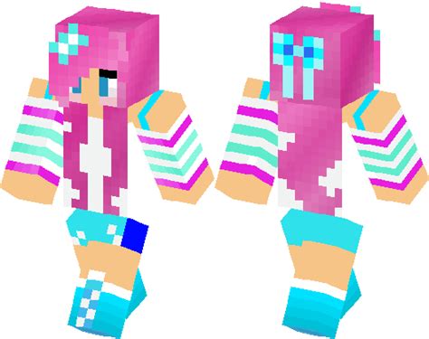 Pink Rainbow Girl Minecraft Skin Minecraft Hub