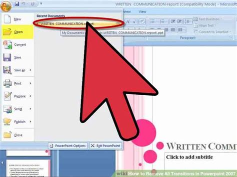 Este un curso orientado a usuarios que van a comenzar a utilizar la versión 2016 de office y estaban utilizando la versión 2010 o 2013. Cómo Quitar Todas las Transiciones en Powerpoint 2007