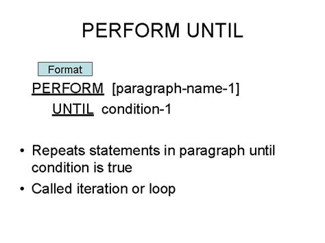Chapter 9 Iteration Beyond The Basic Perform Simple