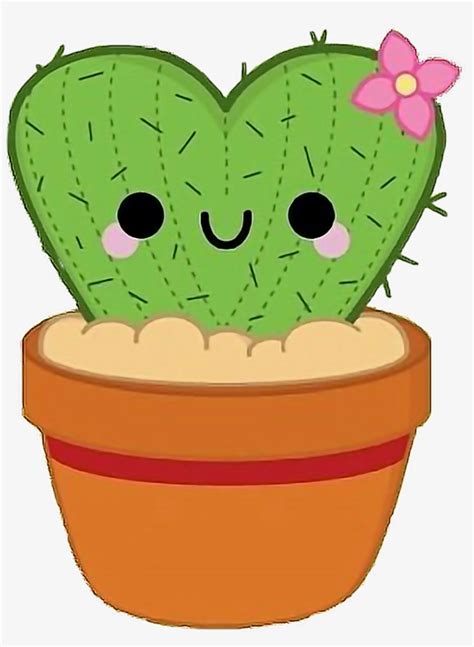 Cactus Flower Plant Kawaii Cute Tumblr Freetoedit Png Cute Cactus