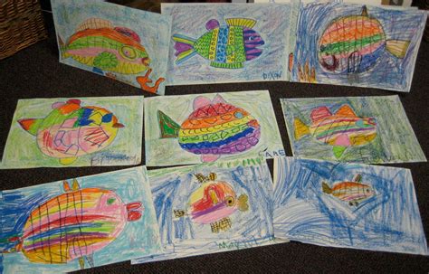 Drawing Fish With Lines And Shapes Teachkidsart