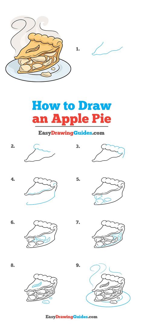 How To Draw An Apple Pie With Easy Drawing Guides On The Appliance Page