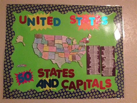 50 States And Capitals Velcro Puzzle Easy And Fun To Make All You Need