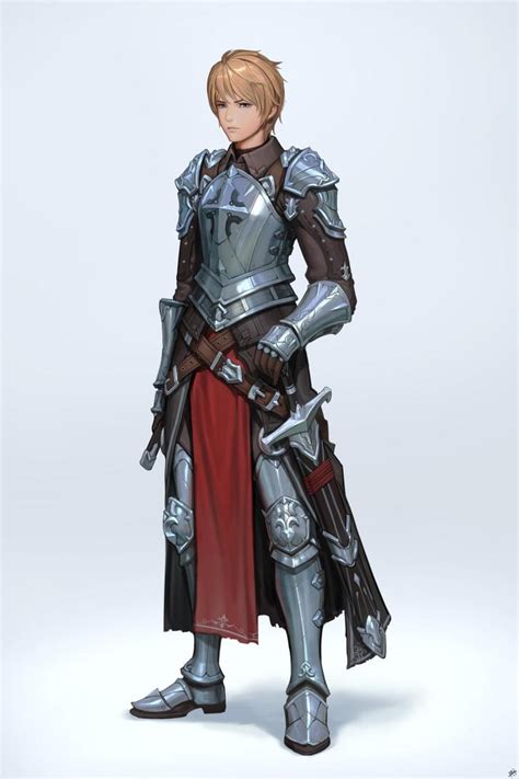Anime Knight Fantasy Armor Character Design