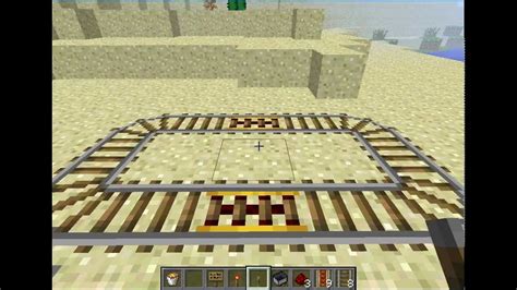 Minecraft How To Make A Automated Rail For Minecarts Youtube